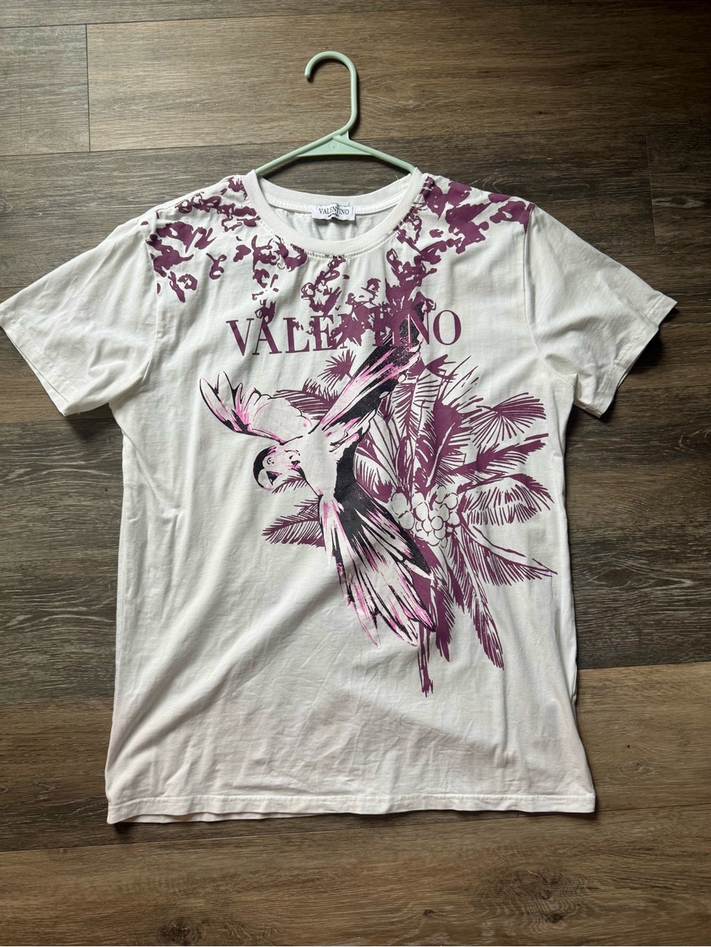 Valentino Tropical Parrot Print Tee - XL
